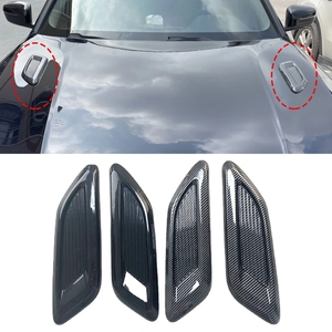 1 Paire de plaques décoratives simulées pour sortie d'air, pour la modification de la décoration du capot de ventilation d'un moteur de voiture - Product Image 1