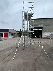 Échafaudage en acier galvanisé à plateforme, type échelle, pour la construction, la maçonnerie et l'industrie, système de plateforme robuste - Product Image 4