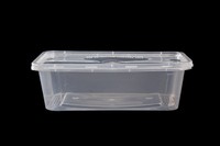 Boîtes à lunch rectangulaires en plastique jetable PP pour l'emballage alimentaire, utilisables au micro-ondes, contenants pour sushis, salades, 500 ml-1000 ml