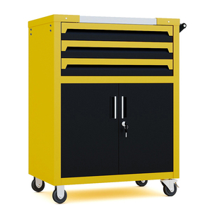 خزانة معدنية متعددة الوظائف مغلفة بالمسحوق ، 3 أدراج ، سعة تحميل قوية قابلة للقفل ، جراج OEM/ODM - Product Image 4