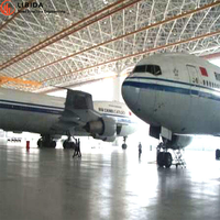 Bâtiment d'entrepôt préfabriqué en acier robuste avec conception imperméable, hangar pour avions