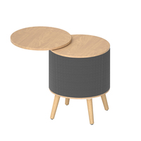 Table basse intelligente moderne simple Table rotative latérale multifonctionnelle de salon Haut-parleur Bluetooth avec chargement sans fil