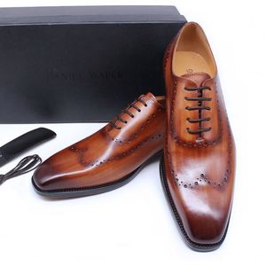 Zapatos Oxford de Vestir para Hombre Personalizados, Elegantes, Hechos a Mano, Formales, de Color Sólido, de Cuero Vacuno Genuino, de Alta Calidad, para Oficina - Product Image 5
