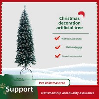 Grand arbre de Noël artificiel en PVC, pointu, en stock, pour extérieur, avec effet neige, idéal pour hôtels, centres commerciaux, maisons, fêtes, vente en gros