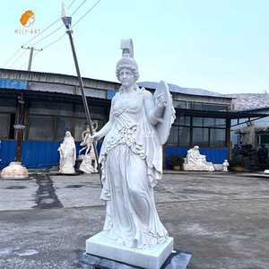 MILY, venta al por mayor, estilo griego, estatua de <span class=keywords><strong>Atenea</strong></span> de mármol blanco de tamaño real, <span class=keywords><strong>escultura</strong></span> para decoración de jardín de parque de plaza pública - Product Image 2