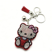 Nouveau porte-clés en forme d'animal de dessin animé KITTY, accessoire de sac pour femme, petit cadeau