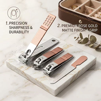 Kit coupe-ongles 16 en 1 en acier inoxydable avec ensemble de toilettage pédicure en cuir outils de soin des ongles à fonction complète ensemble de manucure