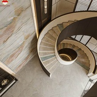 Marbre Quartzite Azul Macaubas du Brésil, Impression Arc-en-ciel, Antidérapant, Imperméable, Durable, Découpé sur Mesure pour Escaliers et Intérieur