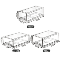 Chenyi Boîte de Rangement Haute Transparence en Plastique Empilable avec Tiroirs Épais Transparents – Ensemble Organisateur