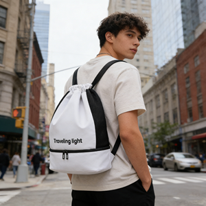 Sac à dos de sport en polyester pour voyage, plage, randonnée, gym, danse, football, avec compartiment isotherme et séparateur sec/humide, grande capacité - Product Image 2