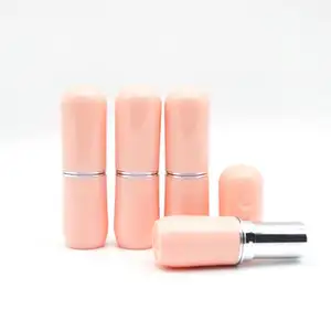 Easy Carry Small Mini Pill Shaped Lovely Pink Bulk Wholesale Unique Logo Lipstick Tube