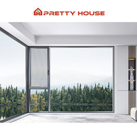 Fenêtre en aluminium insonorisée à coupure thermique fenêtres en verre teinté fixes avec écran pour maison