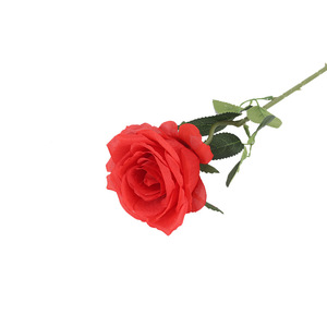 Roses artificielles en soie Jessie, branche unique, roses rondes pour la Saint-Valentin, décoration de la maison, mariage, vente en gros - Product Image 5