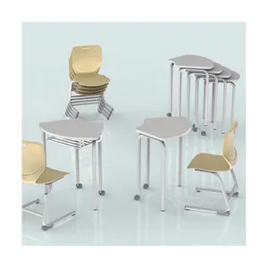 Classroom Single Desk And Chair School Writing Table For Student Furniture