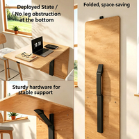 Table pliante murale moderne multifonctionnelle pour ordinateur, avec mécanisme d'économie d'espace et quincaillerie extensible pour mobilier de salle à manger