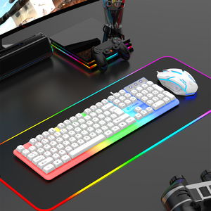 <span class=keywords><strong>Clavier</strong></span> et <span class=keywords><strong>souris</strong></span> de jeu USB LED blancs personnalisés à 104 touches, combo pour ordinateur de bureau, <span class=keywords><strong>clavier</strong></span> et <span class=keywords><strong>souris</strong></span> filaires pour PC - Product Image 6