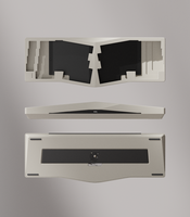 Vente en gros Neo Ergo Spray-coated Retro White Clavier ergonomique en aluminium