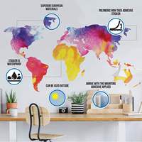 Autocollants muraux rectangulaires imperméables en PVC personnalisés avec citation de joueur pour la décoration murale de la chambre des adolescents
