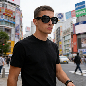 Lunettes de soleil surdimensionnées en acétate pour femmes, verres dégradés, protection UV400, monture ovale rétro, mode, logo personnalisé, OEM, vente en gros de lunettes - Product Image 3