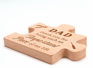 Puzzle en bois bloc décor écologique bricolage décor à la maison idées cadeaux pour papa fête des pères anniversaire fils fille enfants et bureau - Product Image 4