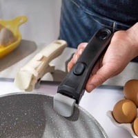 Ustensiles de cuisine de camping en plastique modernes avec poignée amovible résistante à la chaleur, poignée universelle détachable, casserole à lait, poêle à frire