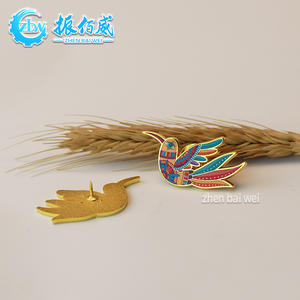 Üreticinin ücretsiz tasarım emaye Pin yaratıcı serin renkli kuşlar çiftin broş özelleştirilmiş çinko mineli yaka rozeti özelleştirilmiş - Product Image 2