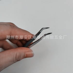 Thickened precision eyelash <b>extension</b> tweezers 6A-SA blooming eagle beak tweezers (seven-character tweezers) - Product Image 4