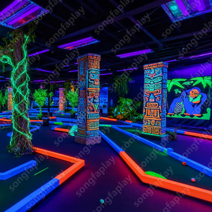 Mini parcours de golf en métal Sqarcade de style forestier Full Night Glow LED Non-Inflatable Planning Resorts Amusement Parks Commercial - Product Image 6