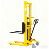 Chariots élévateurs électriques portables 1T1.6 2 2.2m avec gerbeurs manuels à chargement automatique Pneus en polyuréthane 4WD Fonctionnement en position assise pour entrepôt