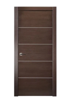 Porte intérieure en panneau MDF polymère, directement de l'usine - Design minimaliste pour cuisine, salon, chambre et villa, garantie 1 an