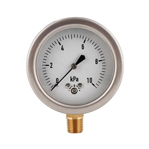 스테인레스 스틸 캡슐 압력 게이지 2.5 ''다이얼 60mm 맞춤형 압력 범위와 황동 1/4'' NPT 스레드 하부 마운트 - Product Image 1