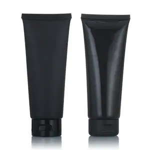 Empty Black Matte Hand Cream Soft Tube Facial Cosmetic Packaging Container 150ml Frosted Body Lotion Gel Plastic Tube