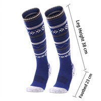 Chaussettes de ski en laine mérinos personnalisées, chaudes, antidérapantes, respirantes, épaisses, avec coussin en tissu éponge, hauteur genou