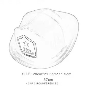 Chapeau de pompier en PVC plus épais <span class=keywords><strong>HLC</strong></span> avec autocollant personnalisé, chapeau de pompier, <span class=keywords><strong>casque</strong></span> de chantier biodégradable pour événement promotionnel - Product Image 4
