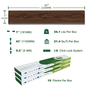 SPC Click Lock Revêtement de <span class=keywords><strong>sol</strong></span> en planche de vinyle à noyau rigide Imperméable Taille stable Faible teneur en COV pour les projets européens de rénovation domiciliaire - Product Image 5