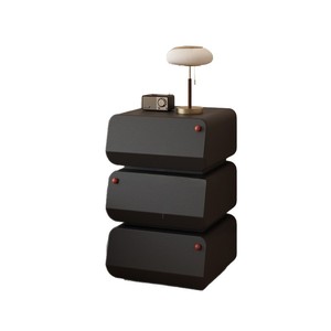 Retro Style Trendy Cabinet Solid Wood <b>Storage</b> Four Drawer <b>Chest</b> Bedroom Bedside Table - Product Image 5