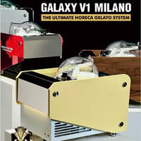 Machine à glace commerciale de comptoir Galaxy V1 Milano avec option fruits, en acier inoxydable, pot de 4 L pour petites entreprises