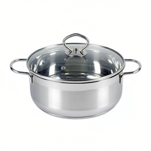 Olla para Asar Manhattan de 2.2 L y 20 cm, de Acero Inoxidable con Tapa de Vidrio para Uso en Horno - Product Image 2