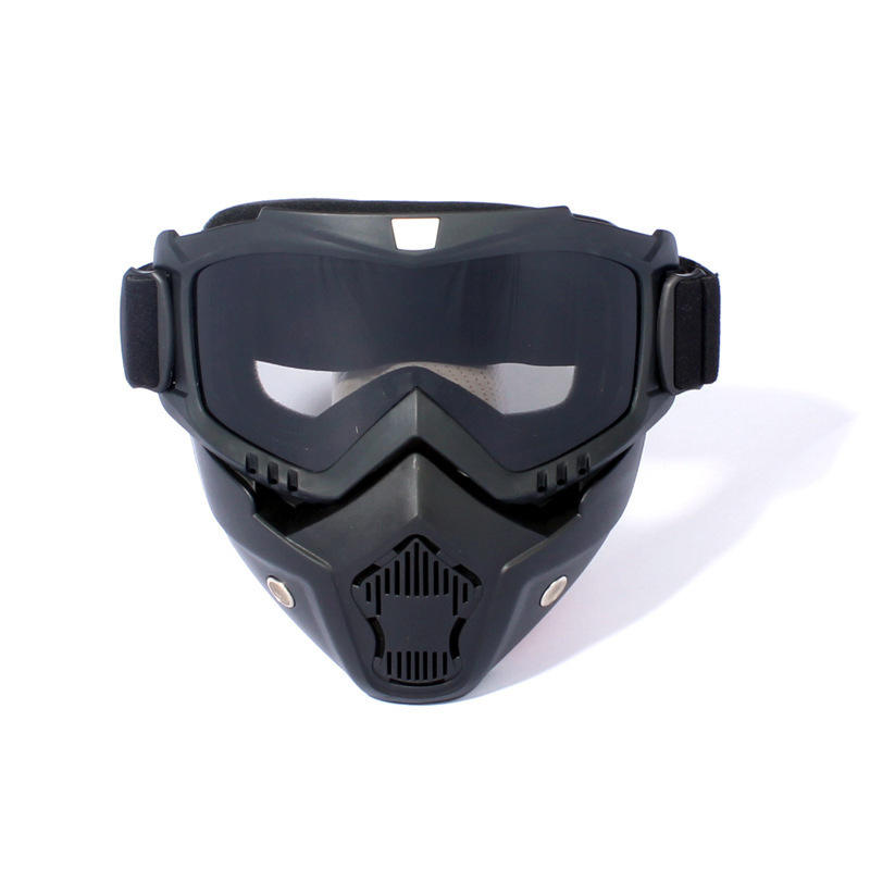 Masque ancien-cadre noir transparent