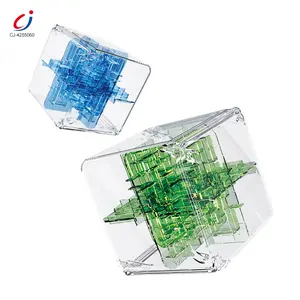 Chengji Labyrinth Cube Play Set Kids Educational Novelty Decompression Transparent 24-sided Handheld 3d Maze Memory Game Toy