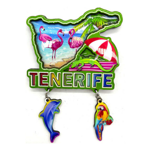 แม่เหล็กไม้รูปจิ้งจก ของที่ระลึกจากหมู่เกาะสเปน ฟูเอร์เตเวนตูรา กราน คานารี ลันซาโรเต ทีเนรีเฟ - Product Image 3