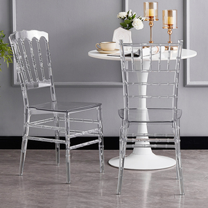 Silla transparente de cristal Napoleón para exteriores para <span class=keywords><strong>banquetes</strong></span> de <span class=keywords><strong>bodas</strong></span> <span class=keywords><strong>y</strong></span> hoteles, sólida con acrílico comercial para sala de estar - Product Image 4