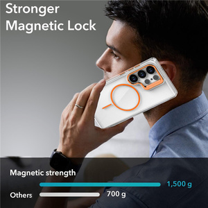 Funda Magnética Transparente con Soporte para Lentes para <span class=keywords><strong>Samsung</strong></span> S26 Ultra S25 S24 S23 A17 A07 A57 A56 A36 A35 A34 - Product Image 5