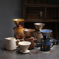 Outils de barista de luxe, cafetière à verser en céramique, filtre à café, tasse à café arabe, théières