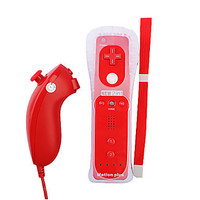 Télécommande sans fil 2 en 1 avec Nunchuck pour Wii Joystick Built-in Motion Plus pour Wii Gamepad