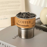 Luxus handgemachte Aroma therapie Soja Wachs Kerze in modernen Edelstahl Glas Weihnachten Ostern Hochzeiten Kaffee Duft Gelee Wachs