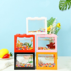 Aquário Retangular de Vidro HD Mini para Peixes Betta para Sala de Estar - Product Image 3