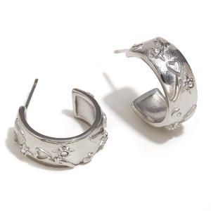 Avrupa amerikan ins-tarzı moda benzersiz High-End çok yönlü kadın takı seti paslanmaz çelik kaplama 18K altın zirkon - Product Image 6