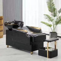 Meubles les plus populaires, salon de luxe, fauteuil de lavage de cheveux en cuir souple, avec lavabo en céramique
