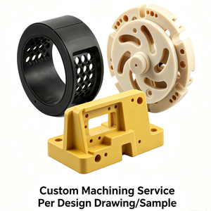 Custom OEM Precision Pom Nylon Abs Parts Nylon Peek Uhmwpe Polymer Ptfe Pa Plastic Polyurethane Cnc Parts <b>Machining</b> <b>Services</b> - Product Image 1